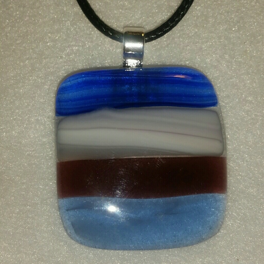 Fused glass pendant